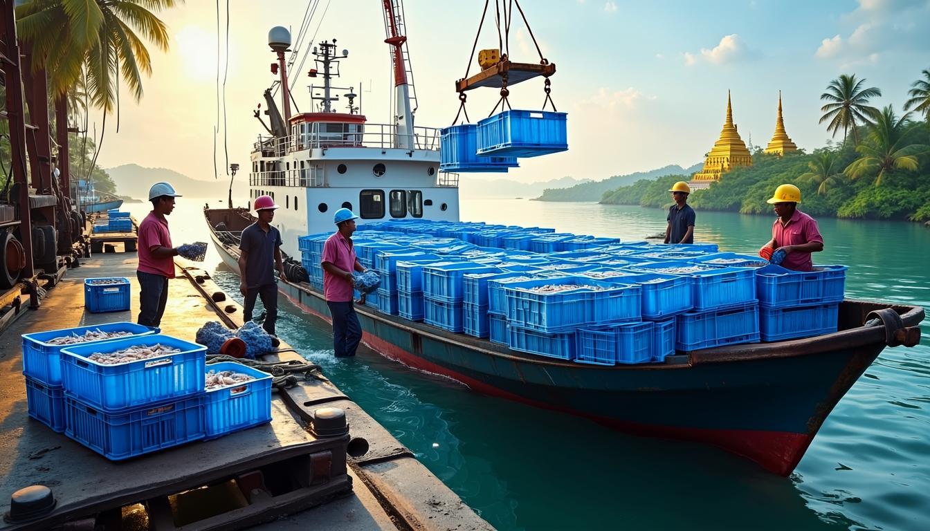 前五個(gè)月緬甸出口超3700噸蝦類